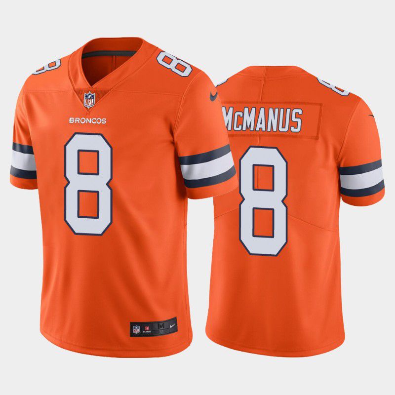 Men Denver Broncos #8 Brandon McManus Nike Orange Color Rush Limited NFL Jersey->denver broncos->NFL Jersey